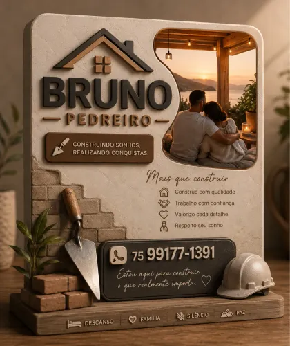 O pedreiro que você procura está aqui, venha conferir.