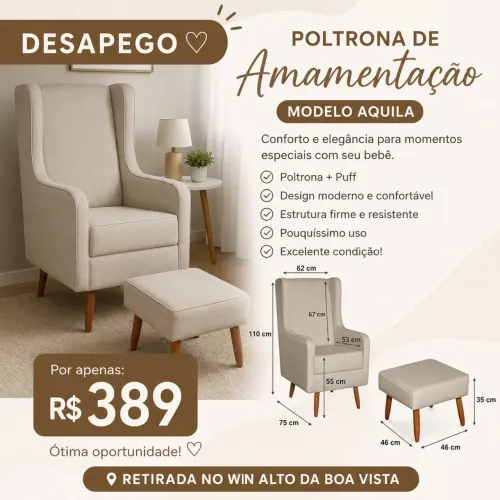 Poltrona de amamentação 
