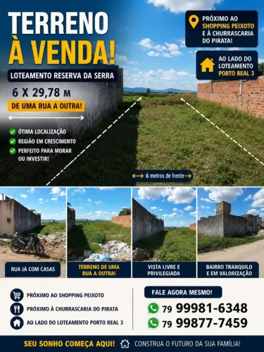 Terreno próximo ao shopping Peixoto