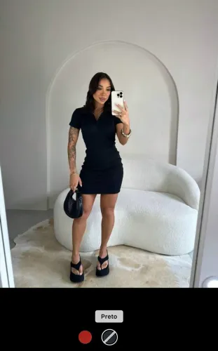 Vestido novo gola polo