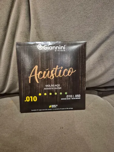 Cordas violao aço Gianini Acustico 010