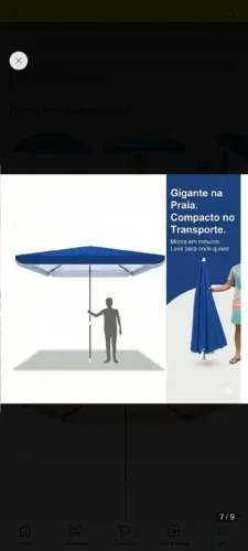 Vende-se guarda sol quadrado e kit 04 cadeiras de praia