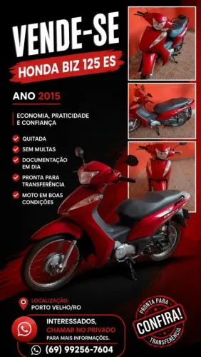 Moto Biz 125 ES linda