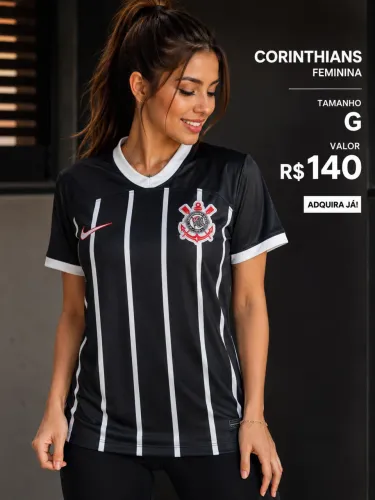 Camisas de time Corinthians ferminino