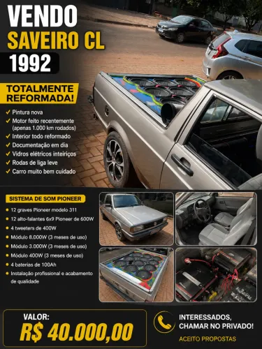 Volkswagen Saveiro GL 1.8mi E 1.6/gl/ls/s/ Sunset 1991
