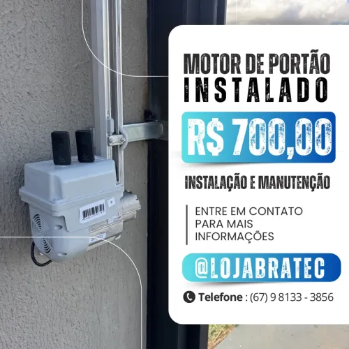 Motor de portão eletrônico de 8 segundos (instalado)