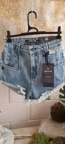 Shorts Jeans John John Destroyed Com Etiqueta Tamanho 38