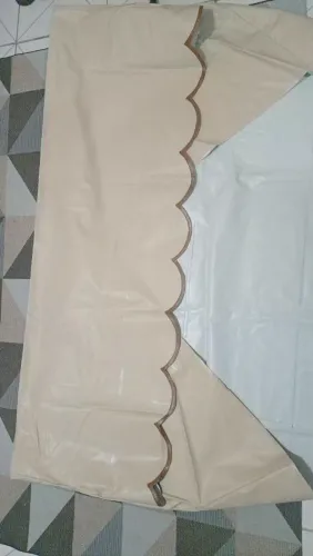 Lona de capota nova para toldo de janela na cor bege