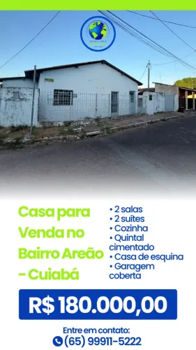 Casa para Venda no Bairro Areão - Cuiabá