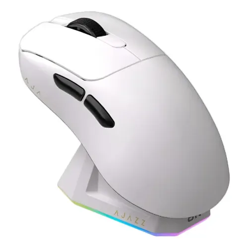AJAZZ AJ179 PRO 8K Mouse Bluetooth Sem Fio PAW3395 Com Base De Carregamento RGB 26kDPI