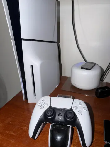 Playstation 5 Edição Slim Disk 1tb Branco + Controle Sem Fio Ps5 Branco