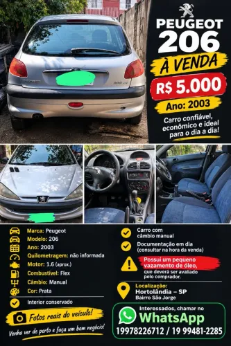 Peugeot 206 Soleil 1.0 16V 5P 2003