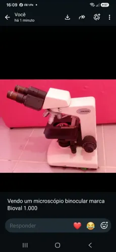 Vendo um microscópio Binocular marca Bioval