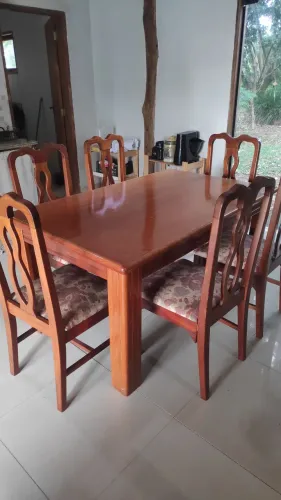 Mesa jantar madeira 6 lugares
