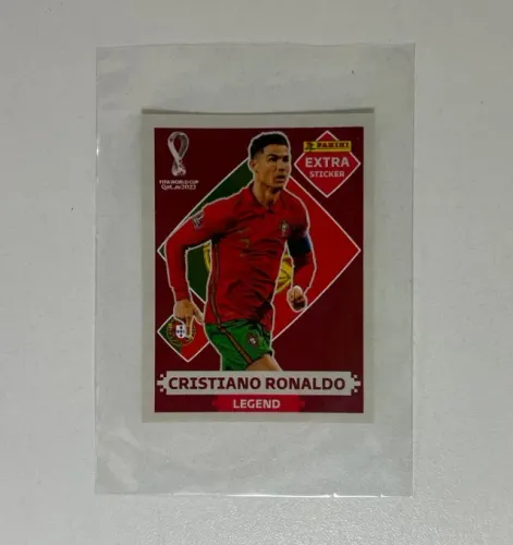 Figurinha Legend Cristiano Ronaldo Bordô Copa do Mundo 2022