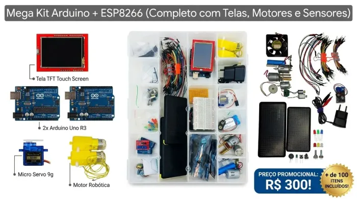Kit Arduino + ESP8266 Microcontroladores componentes completo