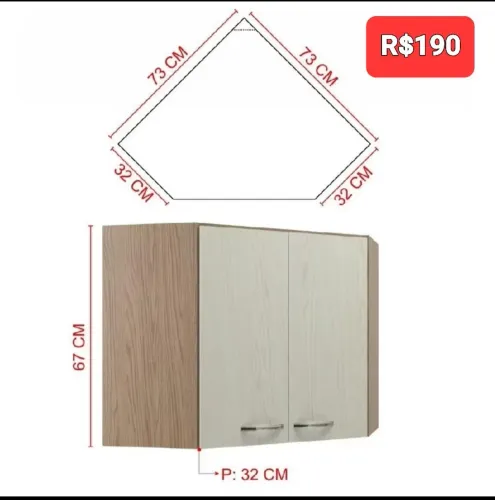 Armario aereo de canto PROMOÇÃO R$190