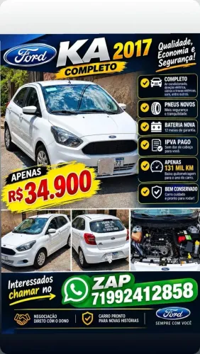 Ford KA 1.0 Se/se Plus Tivct Flex 5P 2017
