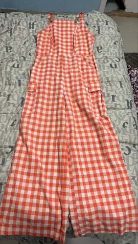 Macacão Pantalona Talita Kume - Quadriculado - Tam. 38