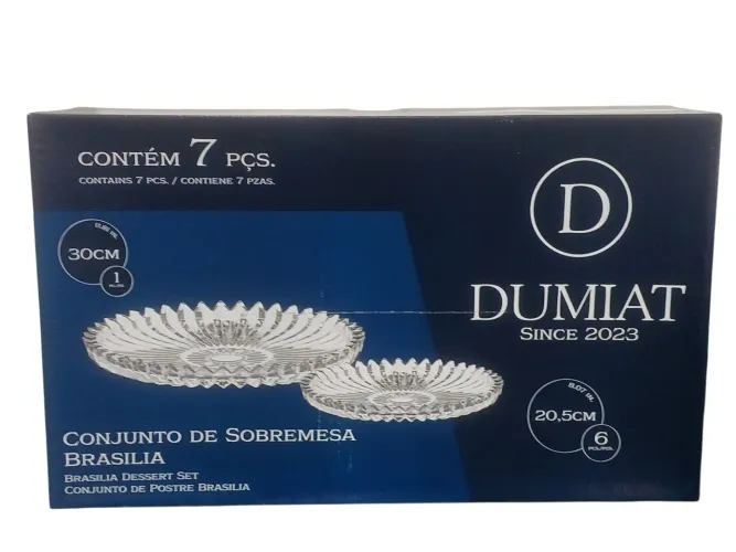 CONJUNTO DE SOBREMESA DUMIAT COM 7 PEÇAS PRESENTEIE SEU AMOR