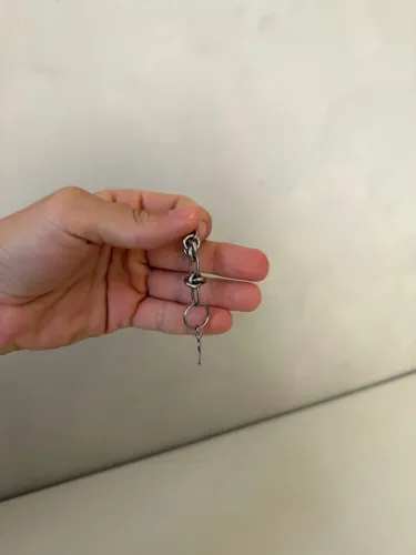 Brinco Raf Simons Silver Double Knot Earring