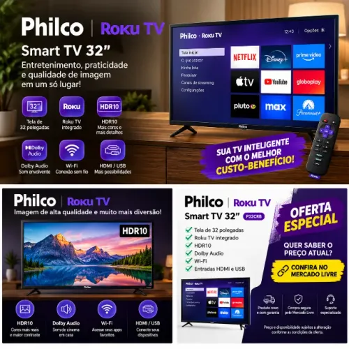 ? SMART TV PHILCO 32? ROKU TV ? P32CRB