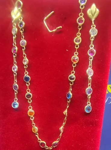Colar com Brincos Conjunto Pedras Zircônia 3 mm Ouro 18 Kilates