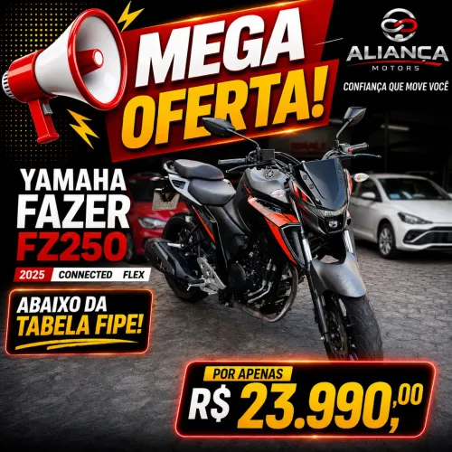 Oportunidade! Fazer Fz250 connected 2025 abaixo da Fipe!