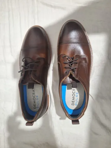 Sapato Social Democrata Clark Pulse Couro Marrom 42 - Novo