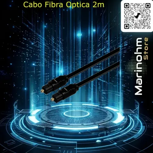 Cabo Fibra Optica 2m Áudio Digital 2 Metros