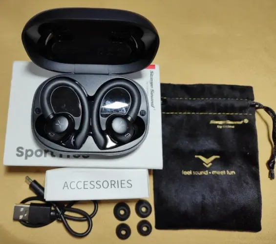 Fone de Ouvido Sport free Confortável sem fio Bluetooth 5.4 Cor preto