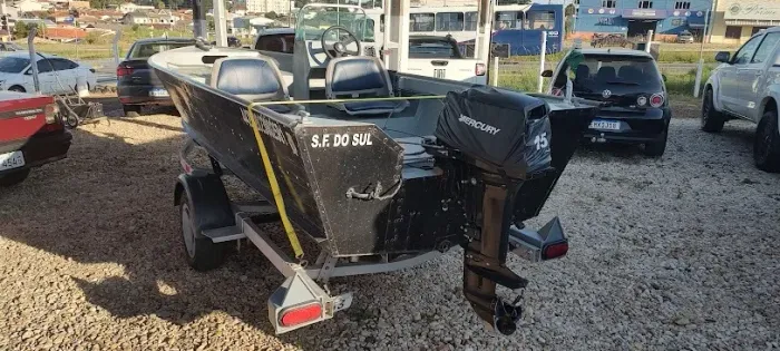Barco (lancha, bote) .. 5m em alumínio ecologia borda alta+ cerretinha + motor 15hp 2017