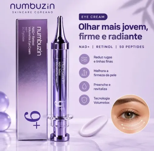 Numbuzim 9+ Creme Olhos Retinol + Peptides Anti rugas