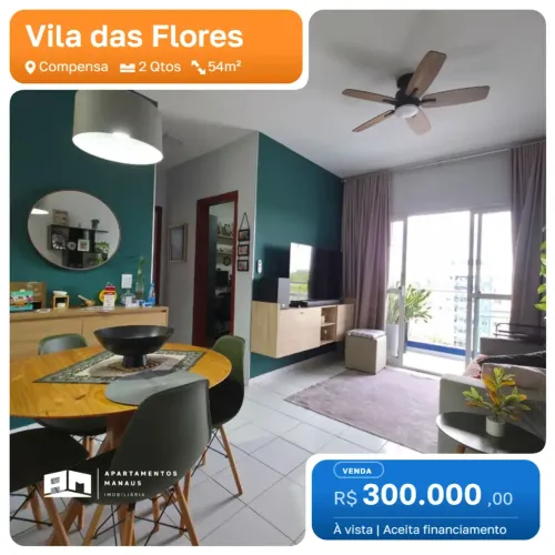 Vila das Flores - 2 Quartos (1 Suíte) - Compensa