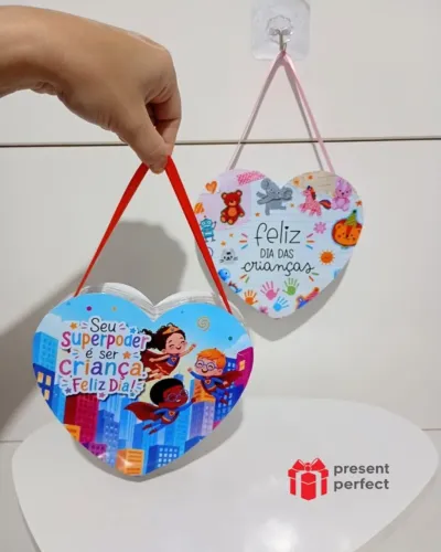 Presente Dia das Crianças - Sacolinha Coração
