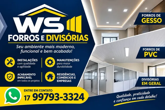 Forros e divisórias PVc