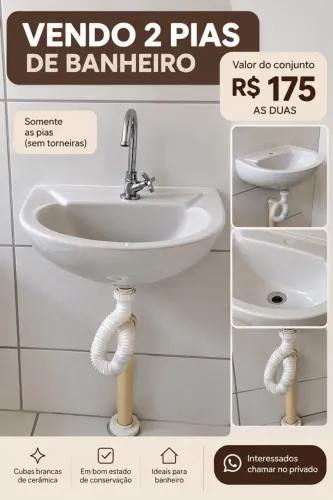 VENDO PIAS DE BANHEIRO