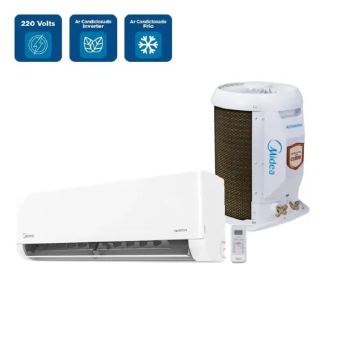 Ar-Condicionado Split Inverter 12000 BTUs Midea Airvolution Lite High Wall Só Frio