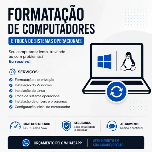 Formatação de notebooks e computadores