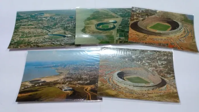 Lote de cartão postal antigo do estádio do Internacional Futebol RS