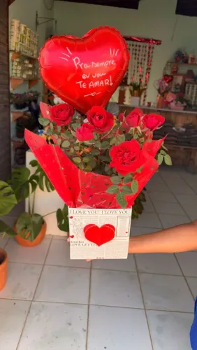 Box de flores para presentear dia dos namorados 