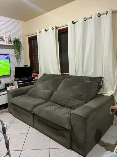 Sofá retrátil 2,30 metros cinza