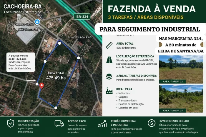 Edson Carvalho Apresenta Area para indústrias, galpões logísticos e transportador