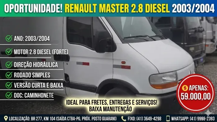 Renault Master 2.8 DTI Furgão Dies.longo Alto 2004