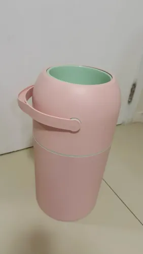 Lixeira Antiodor 3em1 Magica Perfumada Fraldas Beby Mel Cor Rosa-pálido