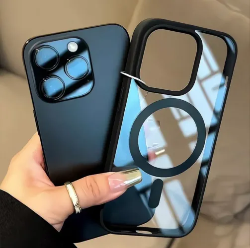 Fosco Titânio Natural Magnético Iphone Case Telefone 16 Pro Capa Dura À Prova De Choque