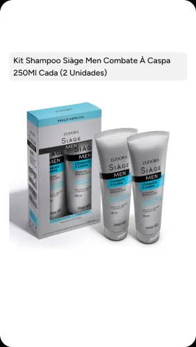 Kit Shampoo Siàge Men Combate À Caspa 250Ml Cada (2 Unidades)