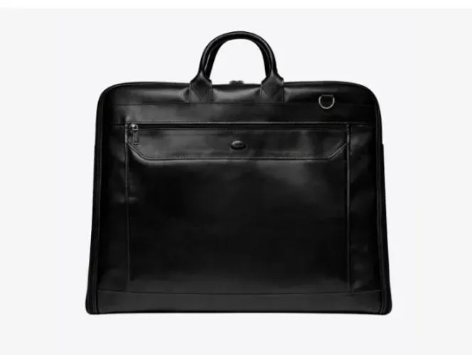 Bolsa Porta Terno Travel em Couro Legítimo Bennesh Preto