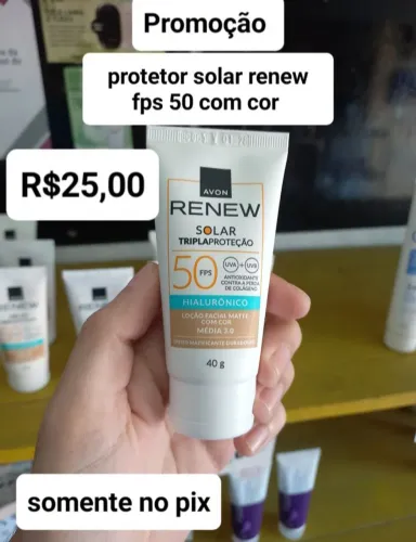 Protetor solar fps 50 com cor