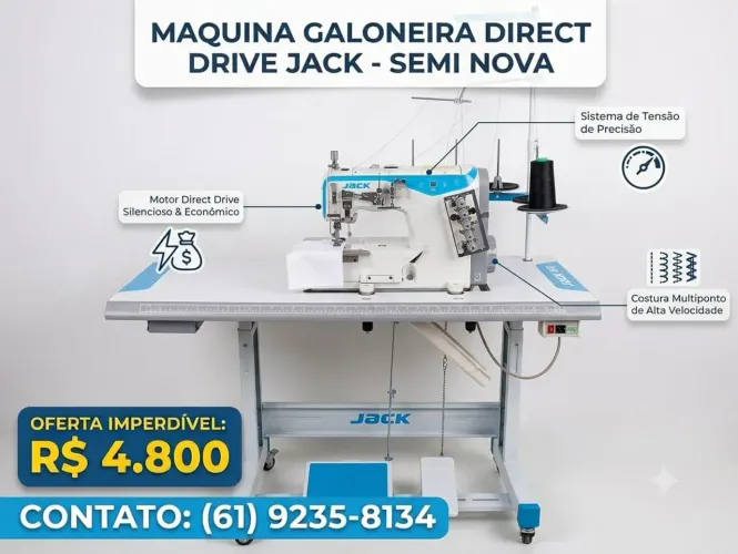 Vendo máquina Galoneira industrial direct drive Jack